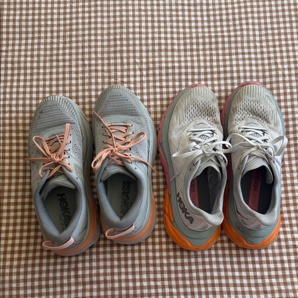 Women’s Hoka Running Shoes - 2 pair